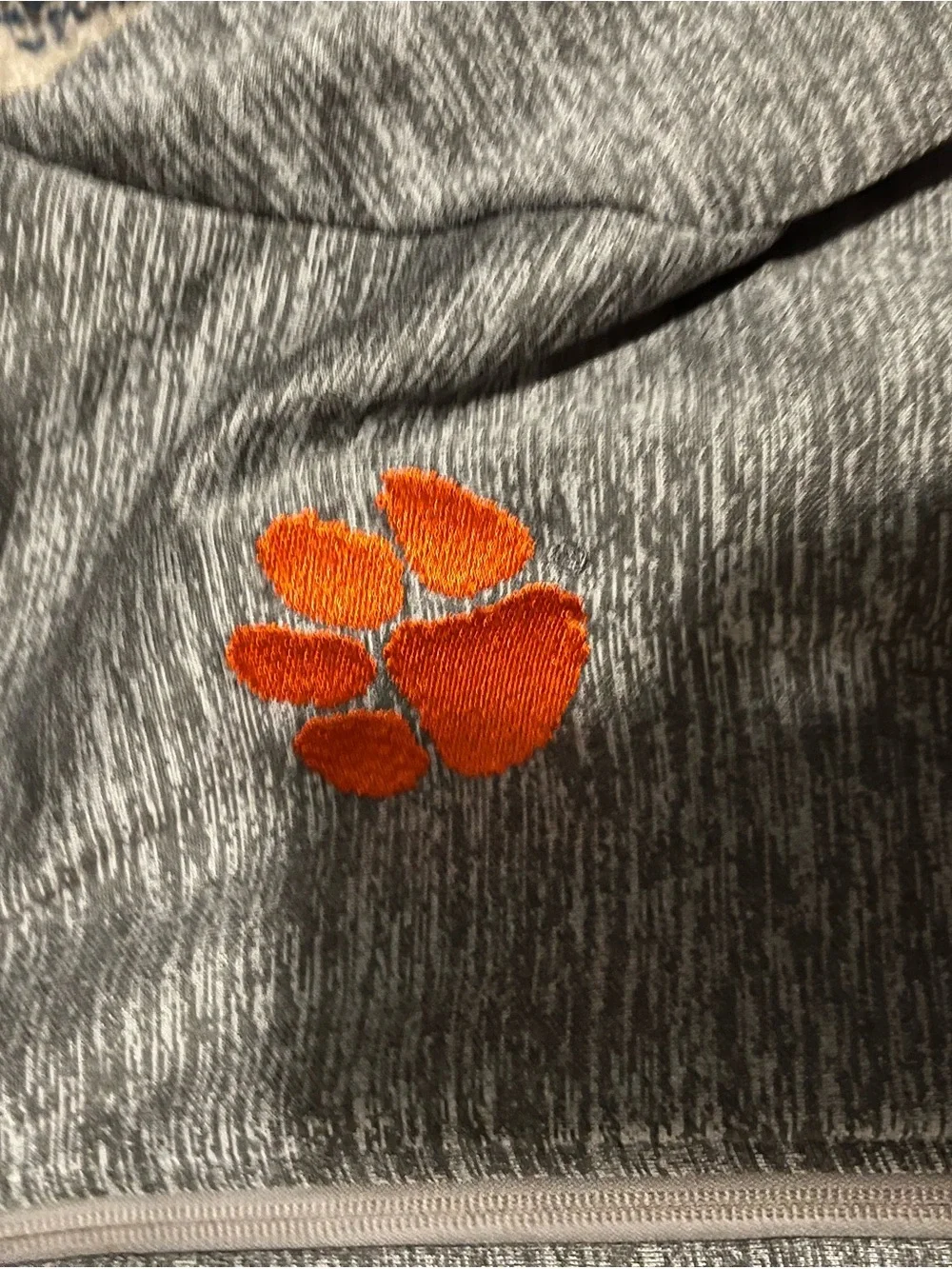 Colosseum Gray clemson Jacket with Orange Lining